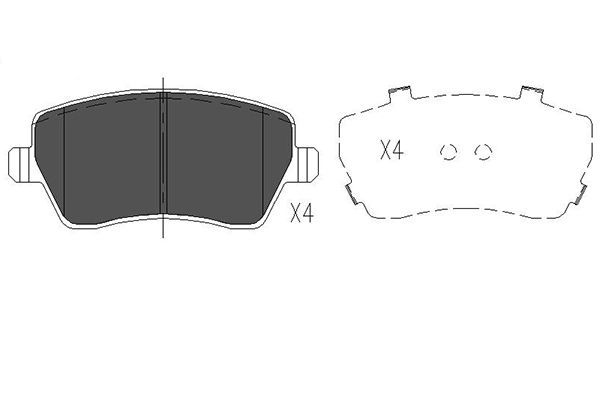 KAVO PARTS stabdžių trinkelių rinkinys, diskinis stabdys KBP-6559